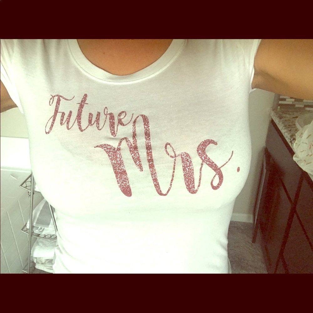 🔥 “Future Mrs.” pink glitter top.